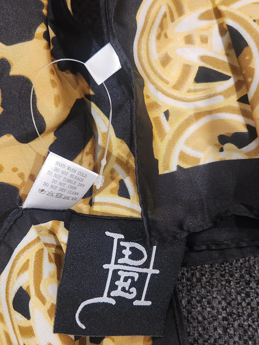 Colorful Patterned Scarf with Gold & Black Leopard Print